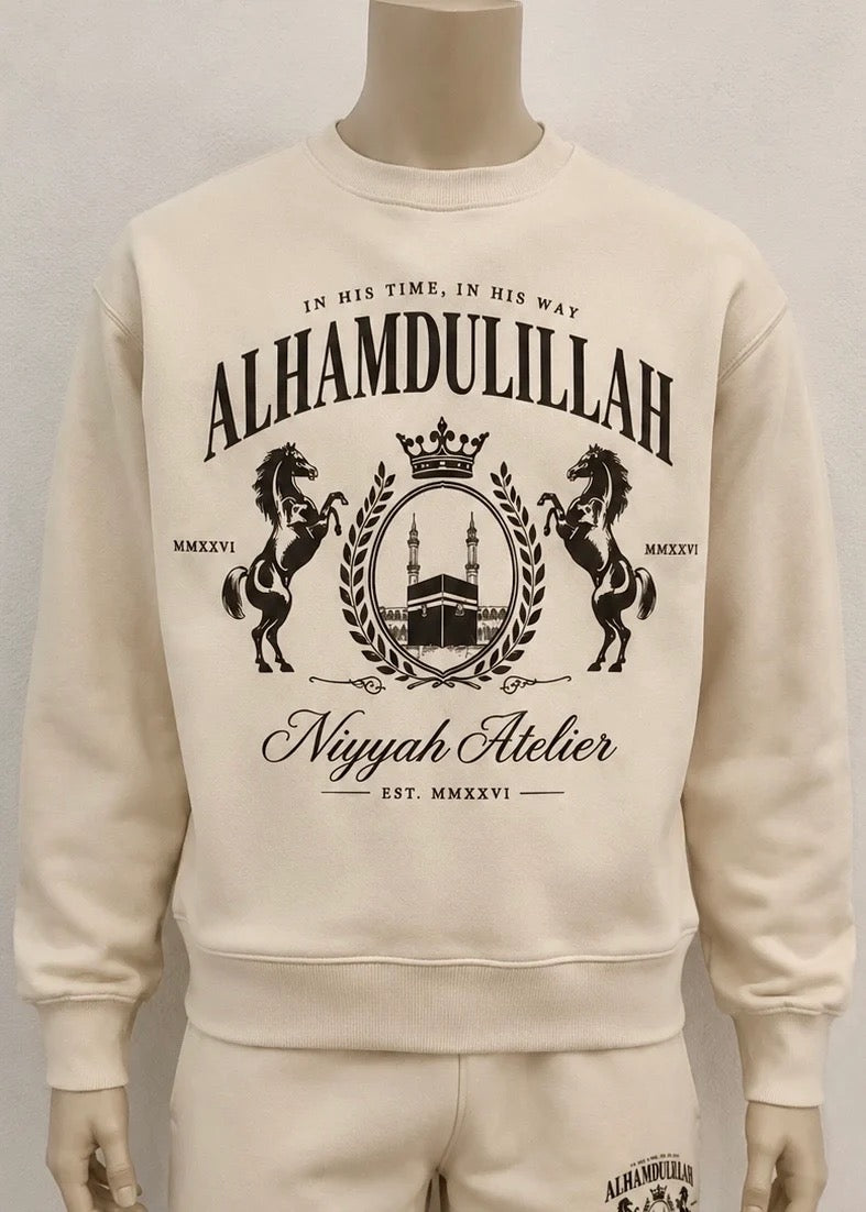 “Alhamdulillah” Heritage Set — Cream